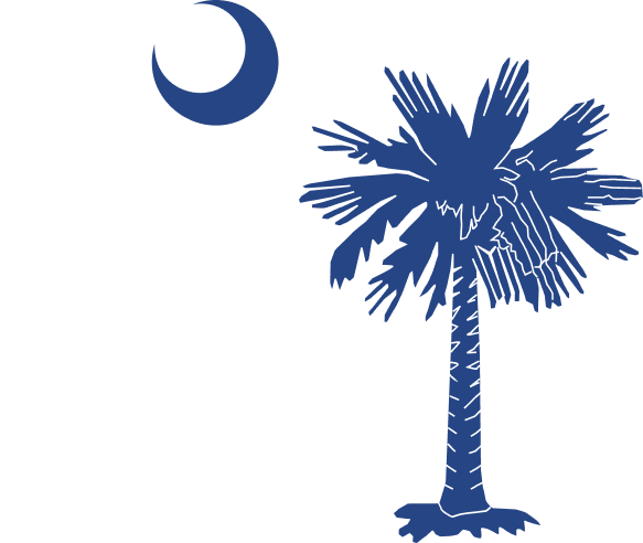 Crescent moon and palm tree