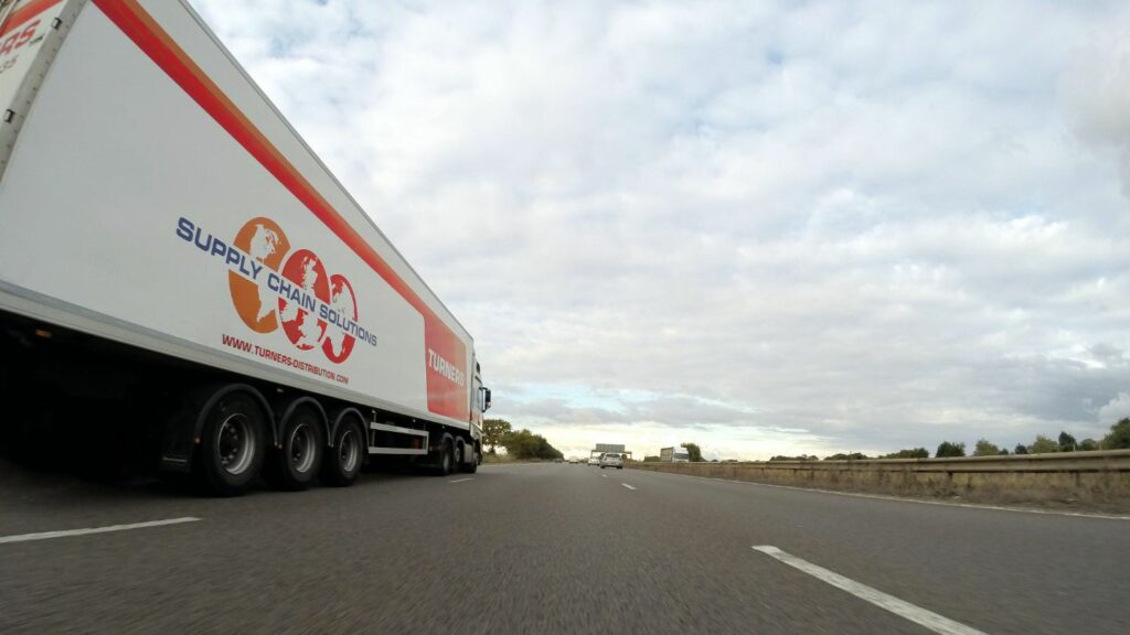 Commercial truck on the highway